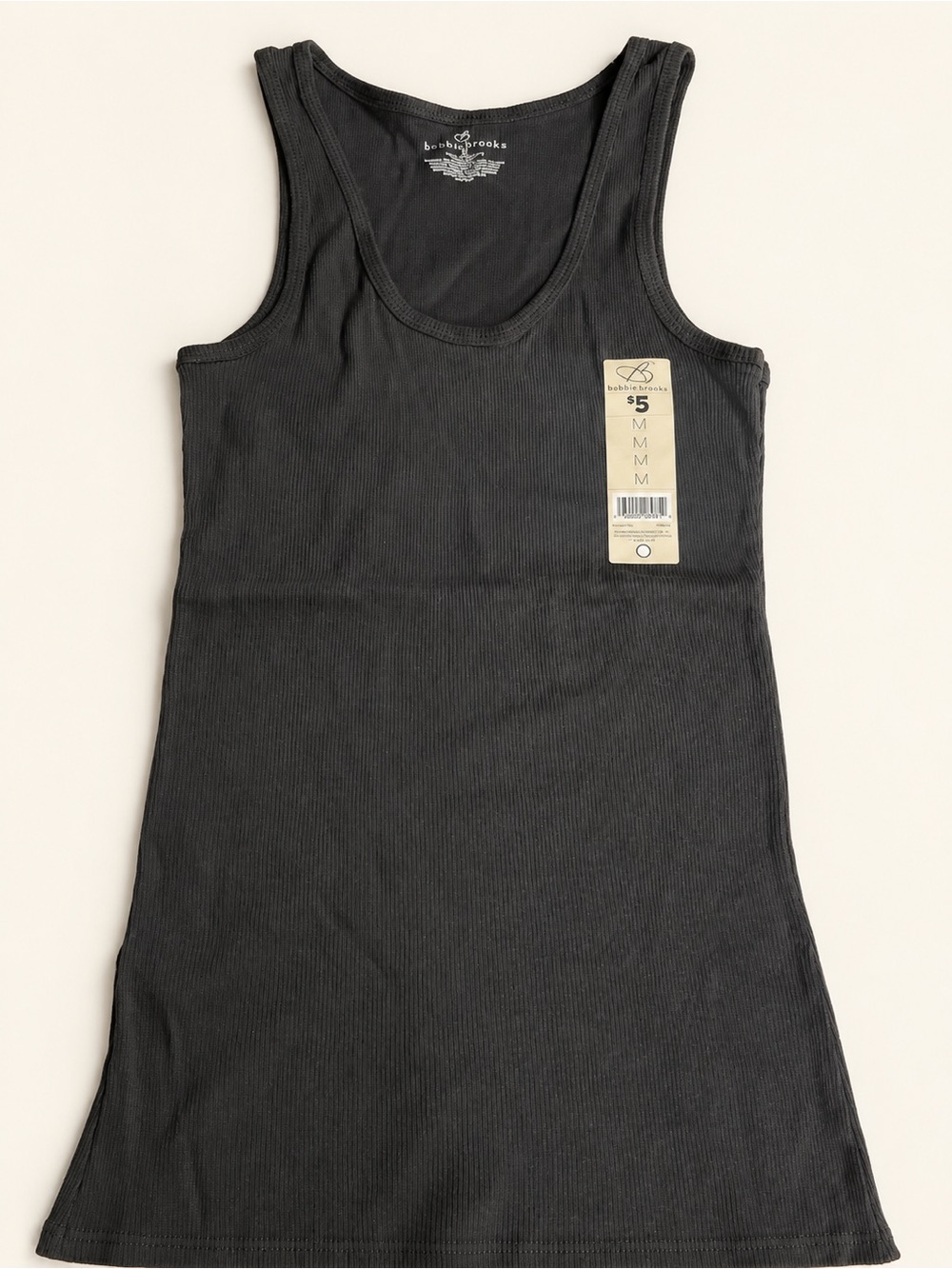 Bobbie Brooks Black Ribbed Tank Dress